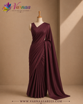 VSP723 - brown color body, pallu , blouse - Pure silk saree