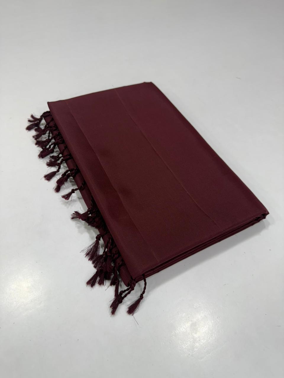 VSP723 - brown color body, pallu , blouse - Pure silk saree