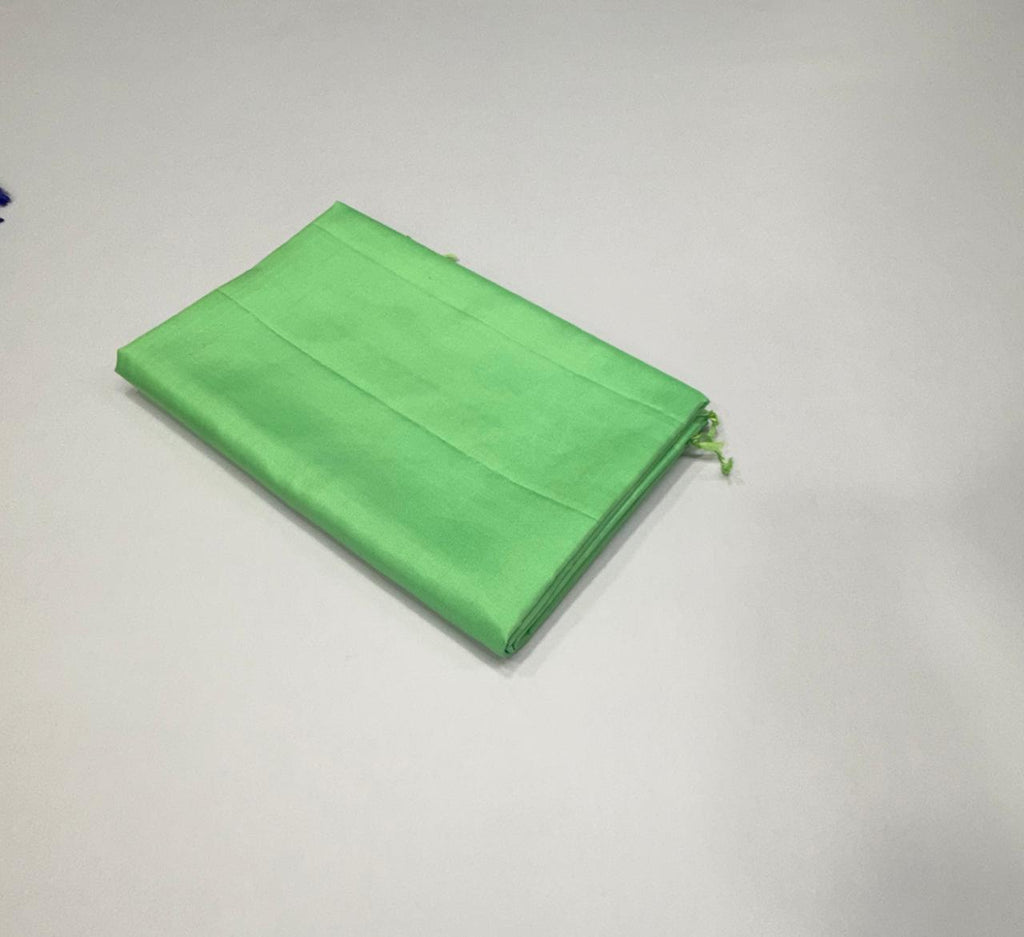 VSP416 - pista green color body, pallu , blouse - Pure silk saree